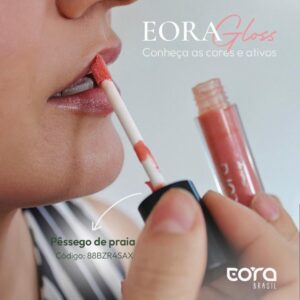 GLOSS LABIAL EORA BRASIL - PÊSSEGO DE PRAIA